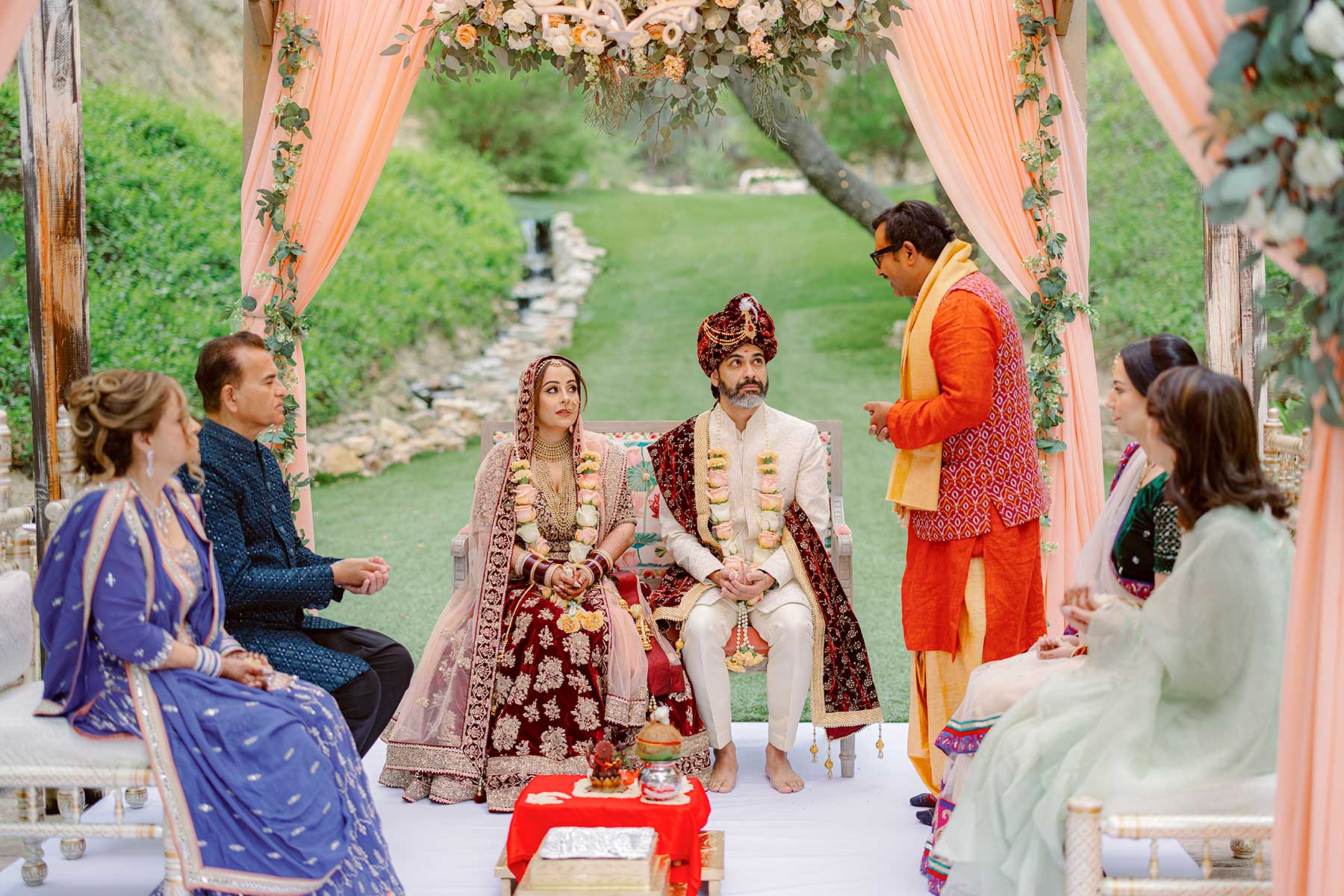 Ceremony Indian wedding at Los Willows