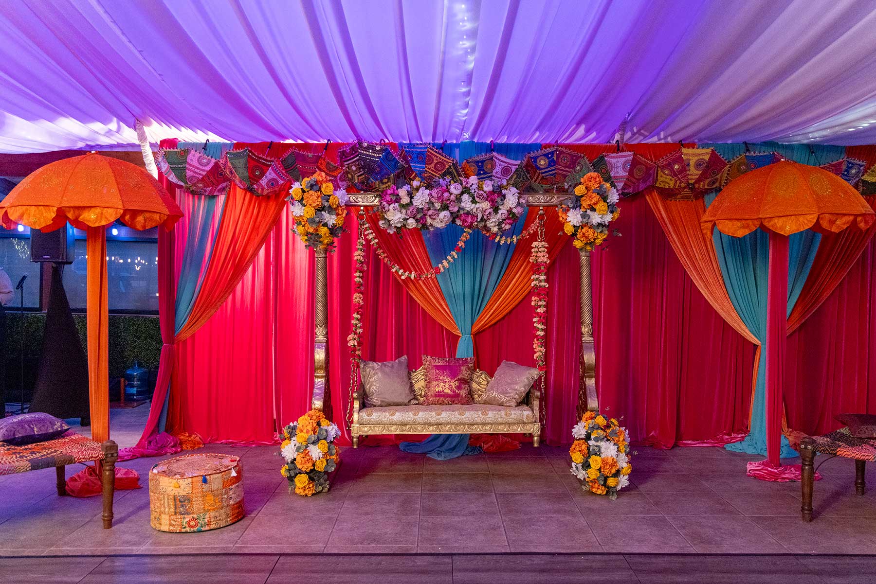 colorful decor for indian wedding